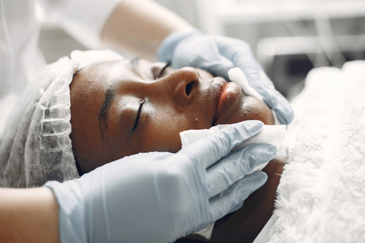 Professional skincare session